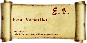 Ezer Veronika névjegykártya